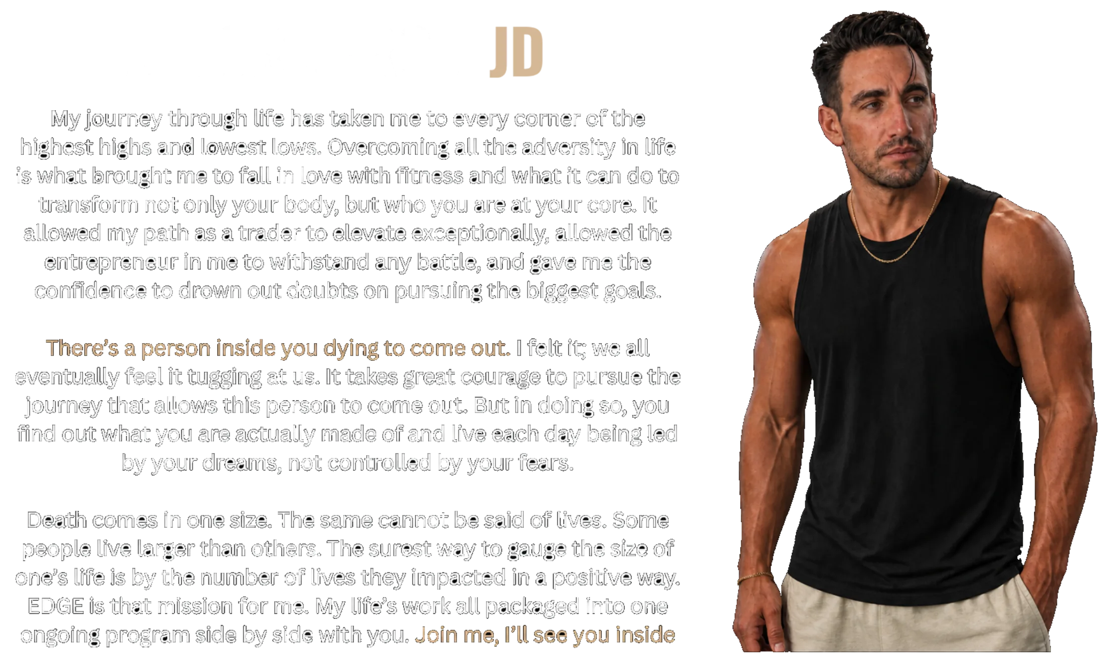 A word from JD